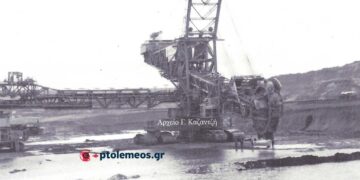 Ένα από τα βαριά εκσκαφικά μηχανήματα της ΛΙΠΤΟΛ, το 1970 – Από τη στήλη του Γ. Καζαντζή στον ΠΑΛΜΟ