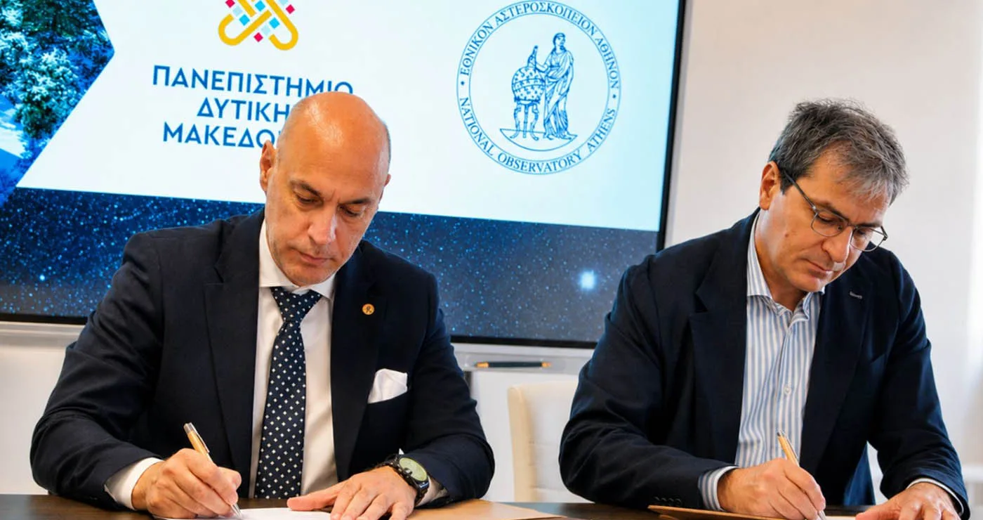 Στρατηγική συνεργασία Πανεπιστημίου Δυτικής Μακεδονίας και Εθνικού Αστεροσκοπείου Αθηνών για την έρευνα και τις διαστημικές τεχνολογίες