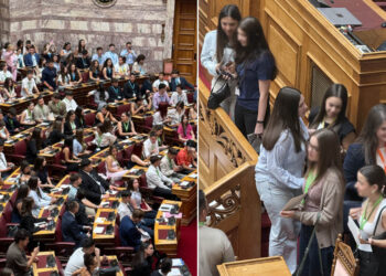 Ξεχωριστή εμπειρία: Η μαθήτρια από την Πτολεμαΐδα Γεωργία Χριστίδου στα έδρανα της Βουλής των Ελλήνων