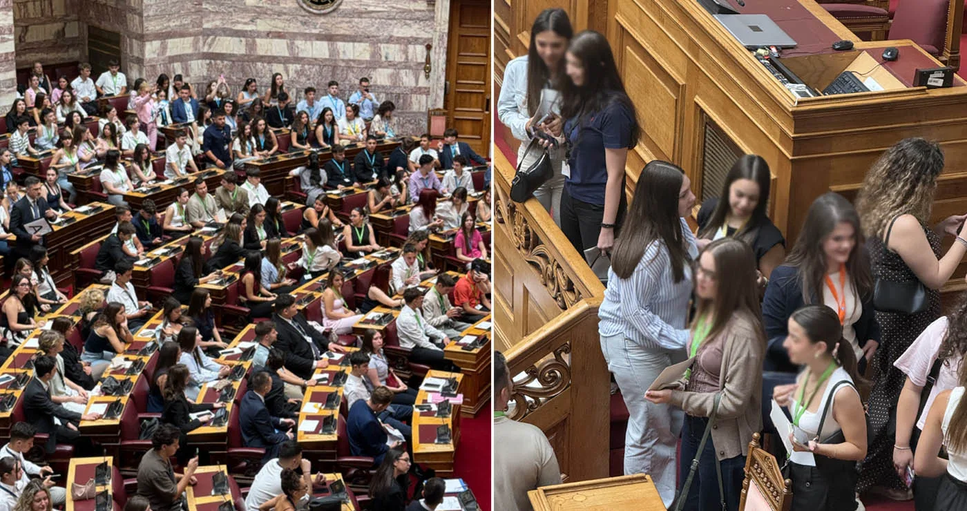 Ξεχωριστή εμπειρία: Η μαθήτρια από την Πτολεμαΐδα Γεωργία Χριστίδου στα έδρανα της Βουλής των Ελλήνων