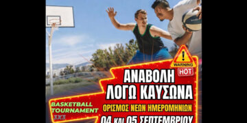 Αμύνταιο: Αναβάλλεται λόγω καύσωνα το 9ο Basketball Tournament 3×3 – Οι νέες ημερομηνίες