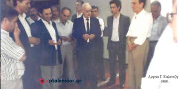 Ο Πρόεδρος του Ιδρύματος “ΜΠΟΔΟΣΑΚΗ” στο χώρο του Νοσοκομείου το 1987  – Από τη στήλη του Γ. Καζαντζή στον ΠΑΛΜΟ
