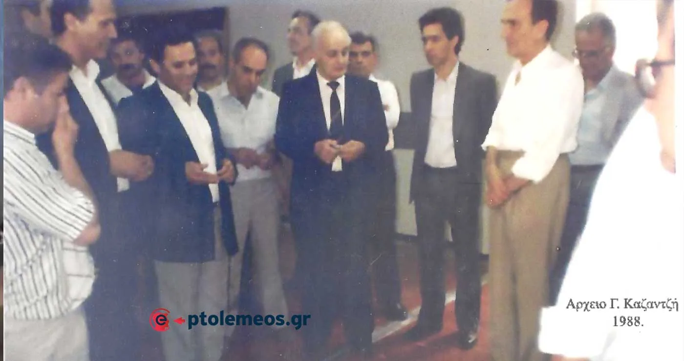 Ο Πρόεδρος του Ιδρύματος “ΜΠΟΔΟΣΑΚΗ” στο χώρο του Νοσοκομείου το 1987 – Από τη στήλη του Γ. Καζαντζή στον ΠΑΛΜΟ