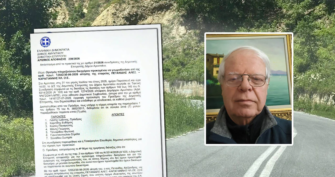 Νυμφαίο: Εταιρεία ζητά αποζημίωση από τον Δήμο Αμυνταίου για ζημιές σε όχημα από οδόστρωμα εντός του χωριού