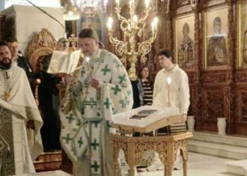 Ιδιαίτερα κατανυκτική η Βραδινή Ιερή Ακολουθία για τον τριπλό εορτασμό του Ιερού Ναού Αγίου Στεφάνου και Οσίας Παρασκευής Πτολεμαΐδας! (Της Κούλας Πουλασιχίδου)