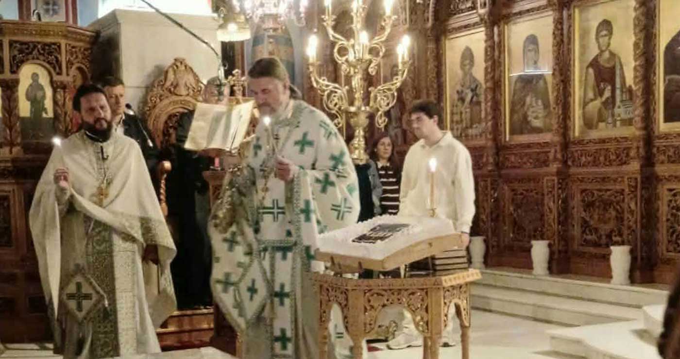 Ιδιαίτερα  κατανυκτική  η Βραδινή Ιερή Ακολουθία, για τον τριπλό εορτασμό του Ιερού Ναού Αγίου Στεφάνου και Οσίας Παρασκευής Πτολεμαΐδας! (Της Κούλας Πουλασιχίδου)