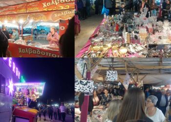 Ιδιαίτερα αυξημένη ήταν η κίνηση την Κυριακή το βράδυ στο Πανηγύρι της Πτολεμαΐδας (φωτογραφίες της Κούλας Πουλασιχίδου)