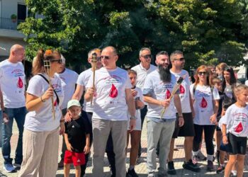 Από τη Φλώρινα πέρασε η 24η Πανελλήνια Λαμπαδηδρομία Εθελοντών Αιμοδοτών