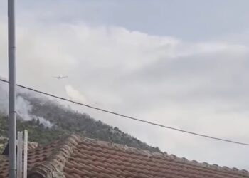 Κρυσταλλοπηγή: Στη μάχη και εναέρια μέσα για την φωτιά που μαίνεται σε δασική έκταση, κοντά στα πρώτα σπίτια του χωριού (video)