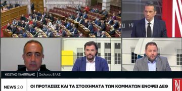 Σφοδρή τηλεοπτική αντιπαράθεση Στάθη Κωνσταντινίδη (ΝΔ) και Νίκου Φιλιππίδη (ΕΛΑΣ) για την ακρίβεια (video)