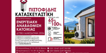 Και στο νέο πρόγραμμα ενεργειακής αναβάθμισης στην Δυτική Μακεδονία η αξιόπιστη λύση είναι ΠΙΣΤΟΦΙΔΗΣ ΚΑΤΑΣΚΕΥΑΣΤΙΚΗ