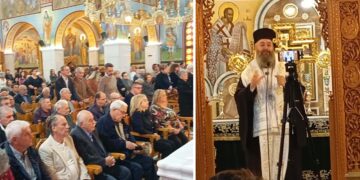 Στον κατάμεστο Ι.Ν. Αγίου Στεφάνου και Οσίας Παρασκευής Πτολεμαΐδας, λειτούργησε ο  Σεβασμιώτατος Μητροπολίτης ΦΠΕ κ.κ.Ειρηναίος (ρεπορτάζ της Κούλας Πουλασιχίδου)