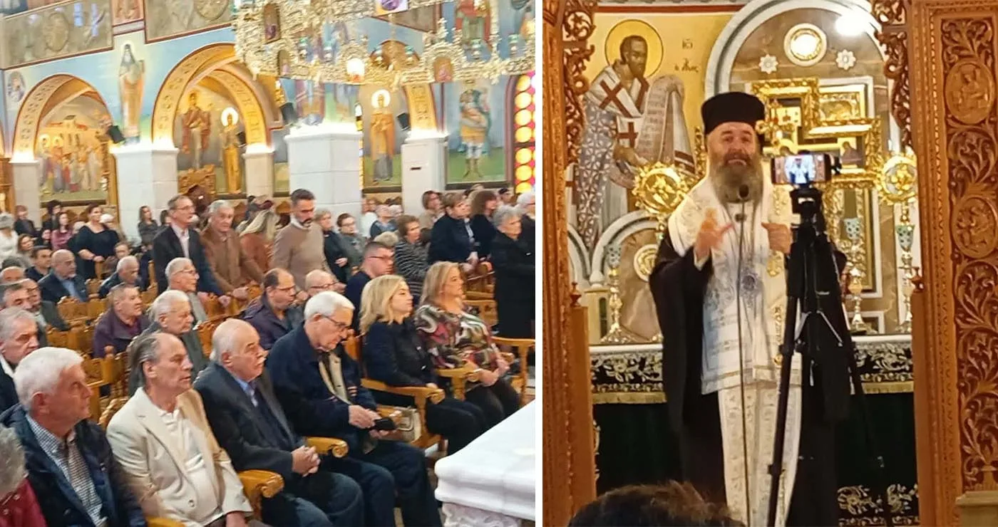 Στον κατάμεστο Ι.Ν. Αγίου Στεφάνου και Οσίας Παρασκευής Πτολεμαΐδας, λειτούργησε ο  Σεβασμιώτατος Μητροπολίτης ΦΠΕ κ.κ.Ειρηναίος (ρεπορτάζ της Κούλας Πουλασιχίδου)