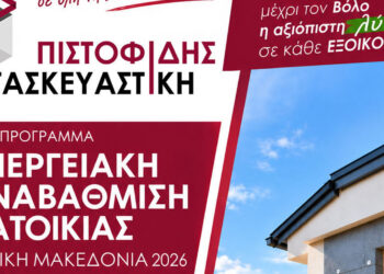 Ενταχθείτε στο νέο πρόγραμμα ενεργειακής αναβάθμισης κατοικιών στην Δυτική Μακεδονία με την αίτηση σας εντελώς ΔΩΡΕΑΝ από την ΠΙΣΤΟΦΙΔΗΣ ΚΑΤΑΣΚΕΥΑΣΤΙΚΗ!