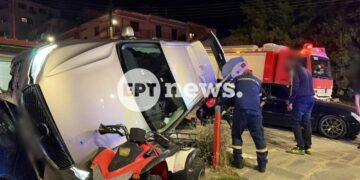 Καστοριά: Αυτοκίνητο αναποδογύρισε σε προαύλιο συνεργείου μηχανών – Απεγκλωβίστηκαν μητέρα και παιδί
