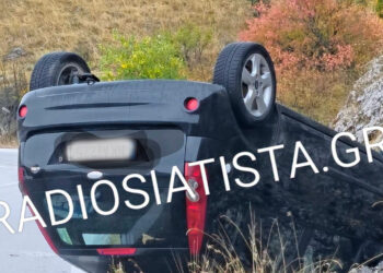 Τροχαίο ατύχημα ανατροπή οχήματος στη Γαλατινή Βοΐου